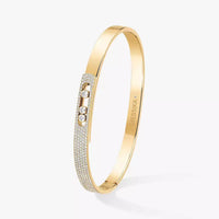 [Solara Jewelry]Move Noa Rose Gold Pavé Diamond Bangle Bracelet