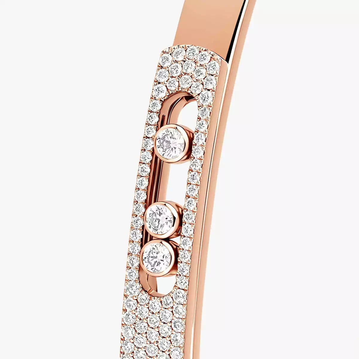 [Solara jewelry]Move Noa Rose Gold Pavé Diamond Bangle Bracelet