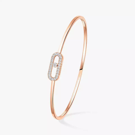 [Solara jewelry]Move Uno pavé flex bangle medium