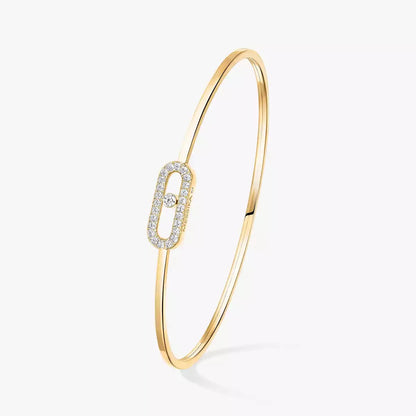 [Solara jewelry]Move Uno pavé flex bangle medium