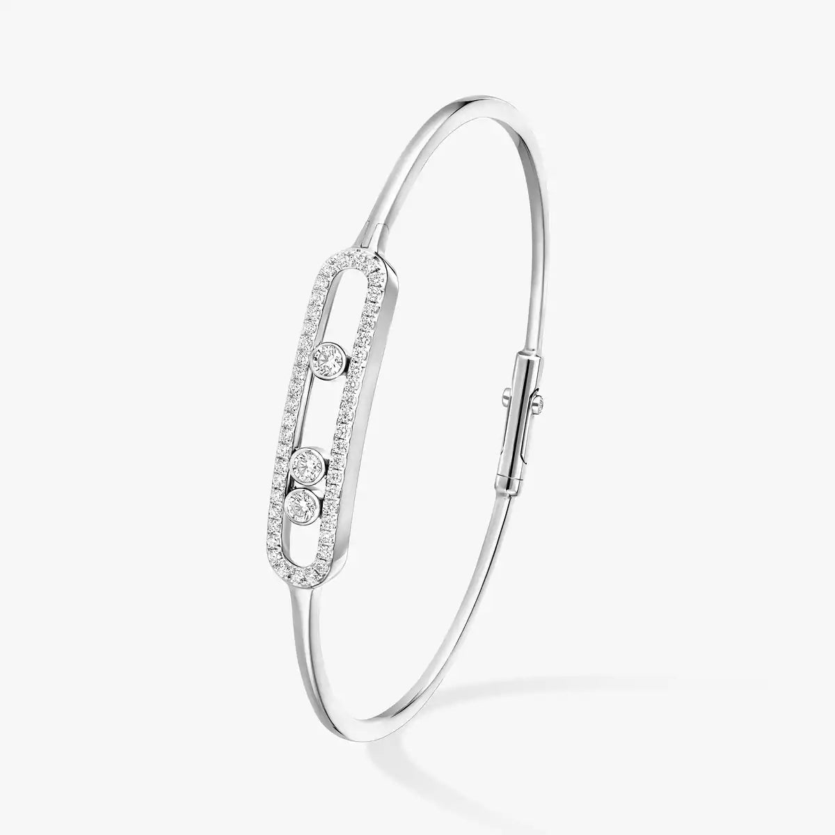 [Solara jewelry]Move Pavé Diamond Bangle Bracelet M