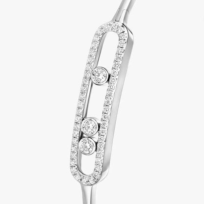 [Solara jewelry]Move Pavé Diamond Bangle Bracelet M