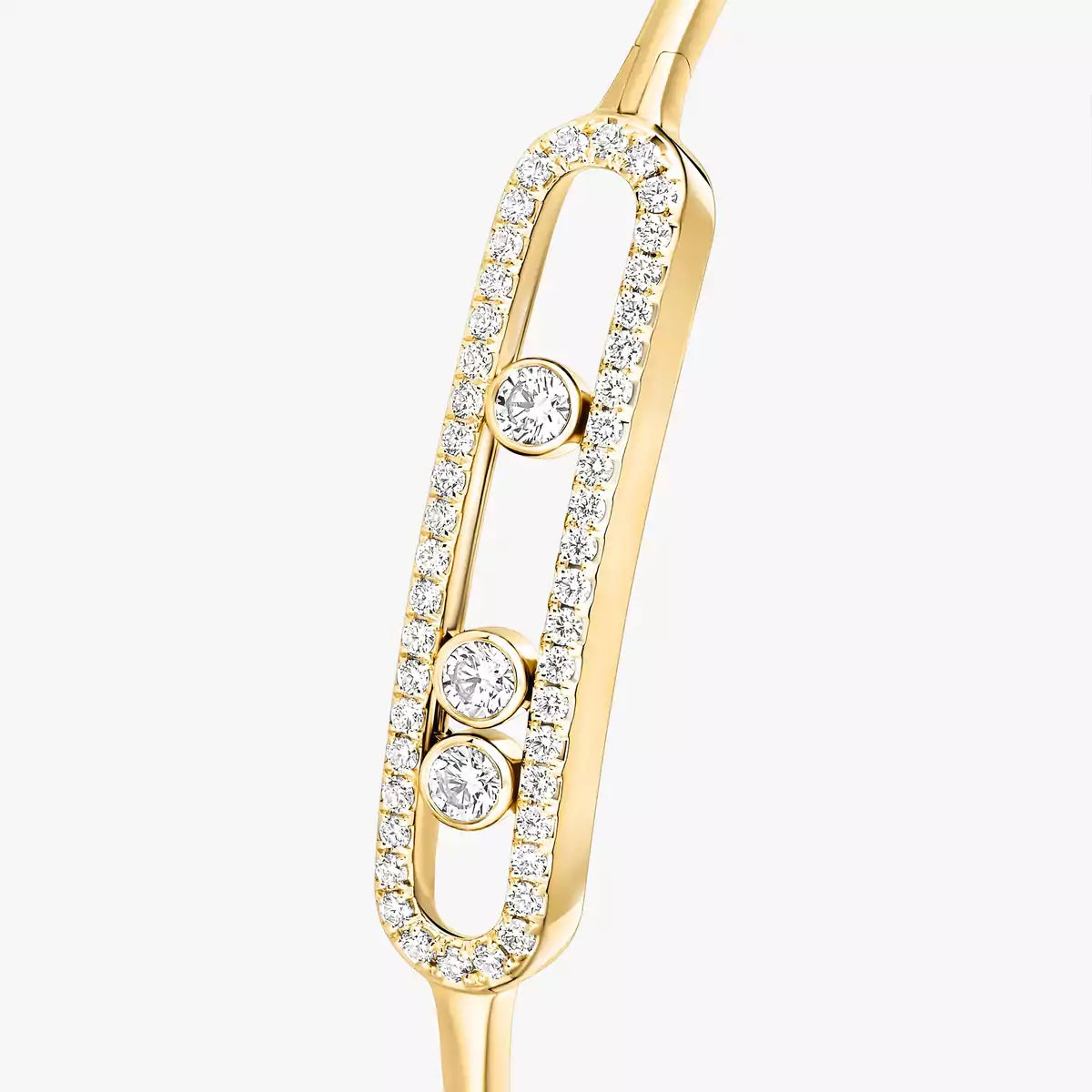 [Solara jewelry]Move Pavé Diamond Bangle Bracelet M