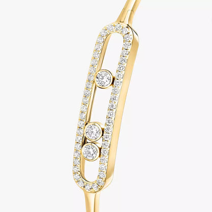 [Solara jewelry]Move Pavé Diamond Bangle Bracelet M