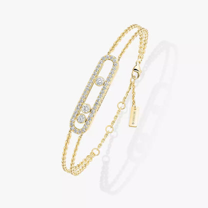 [Solara jewelry] Move Classique pavé bracelet