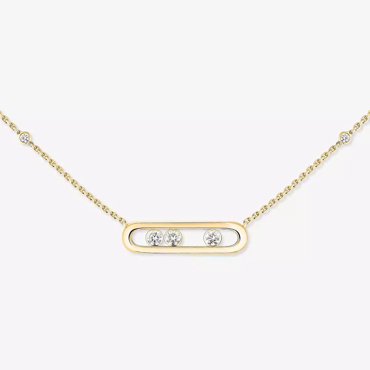 [Solara jewelry] Baby Move Gold Diamond Necklace