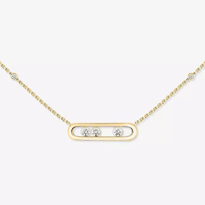 [Solara jewelry] Baby Move Gold Diamond Necklace