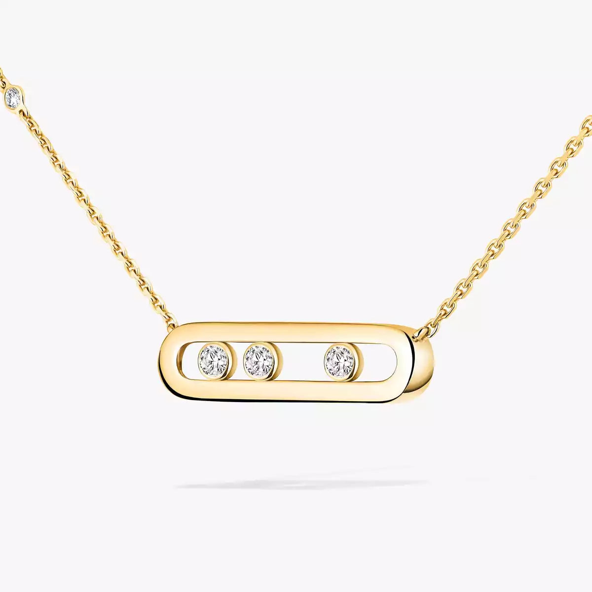 [Solara jewelry] Baby Move Gold Diamond Necklace