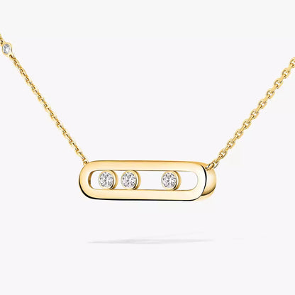 [Solara jewelry] Baby Move Gold Diamond Necklace