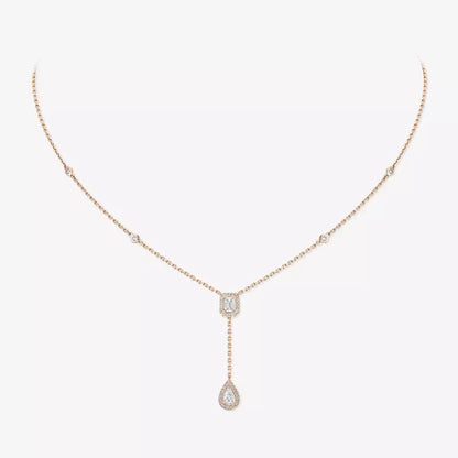[Solara jewelry]Gold Diamond Tie Necklace