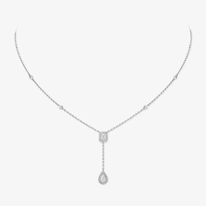 [Solara jewelry]Gold Diamond Tie Necklace