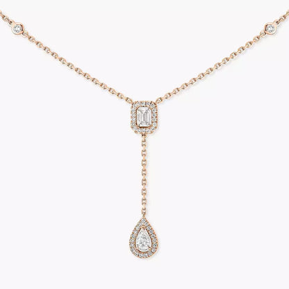 [Solara jewelry]Gold Diamond Tie Necklace