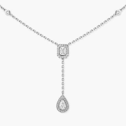 [Solara jewelry]Gold Diamond Tie Necklace
