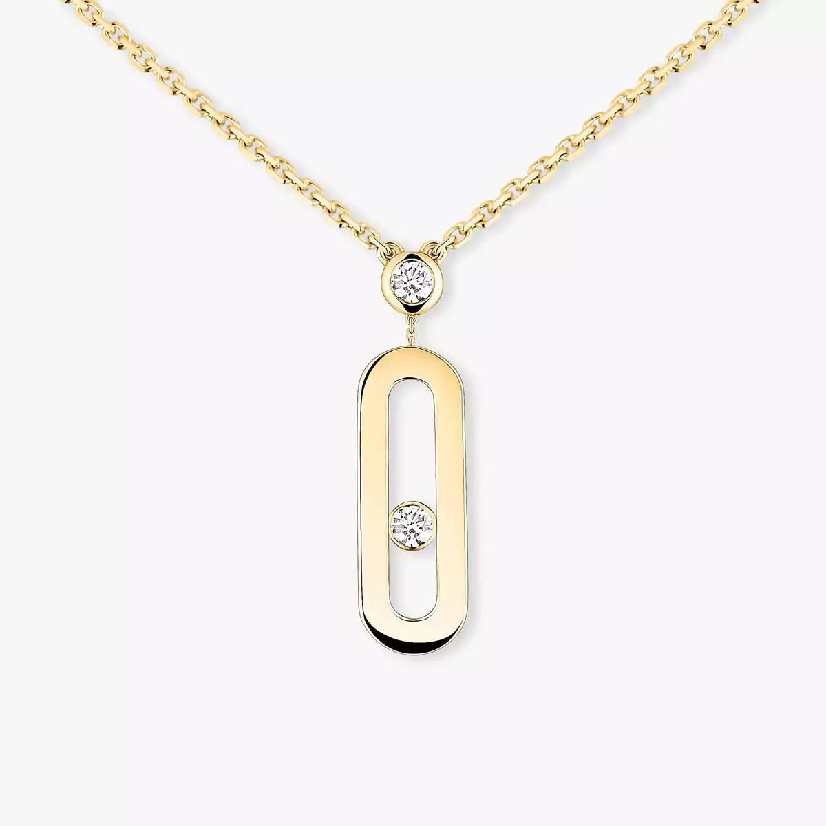[Solara jewelry] Move Uno Gold Diamond Long Necklace
