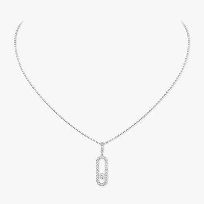 [Solara jewelry]Move Uno Diamond Necklace in Rose Gold