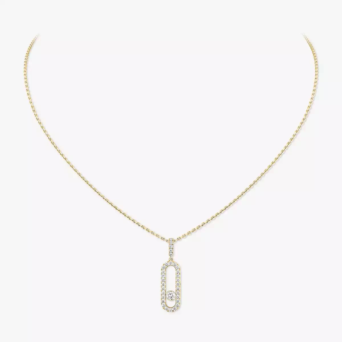 [Solara jewelry]Move Uno Diamond Necklace in Rose Gold