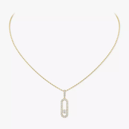 [Solara jewelry]Move Uno Diamond Necklace in Rose Gold