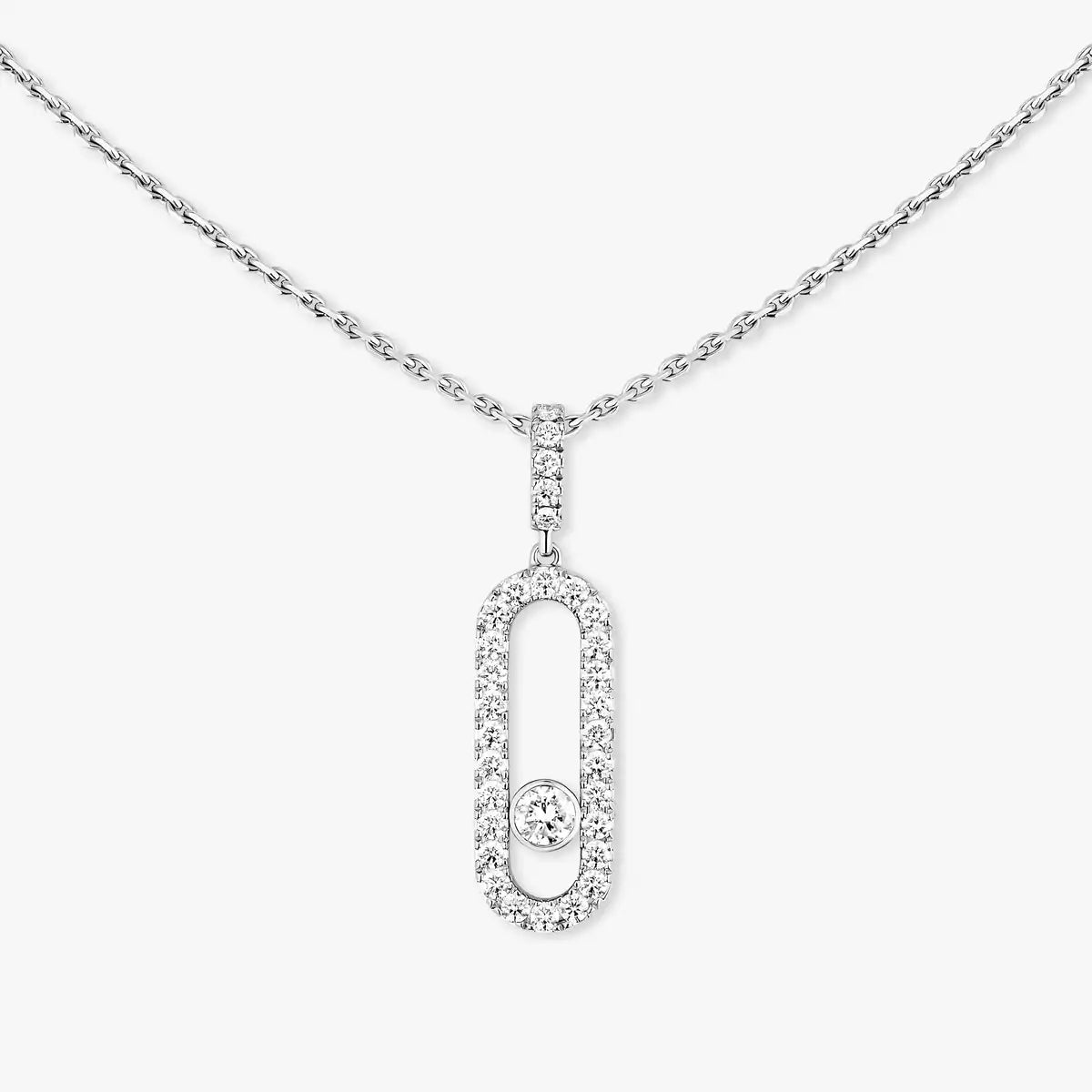 [Solara jewelry]Move Uno Diamond Necklace in Rose Gold