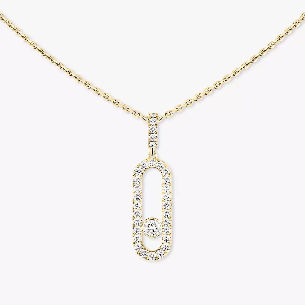 [Solara jewelry]Move Uno Diamond Necklace in Rose Gold
