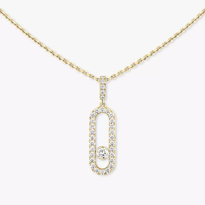 [Solara jewelry]Move Uno Diamond Necklace in Rose Gold