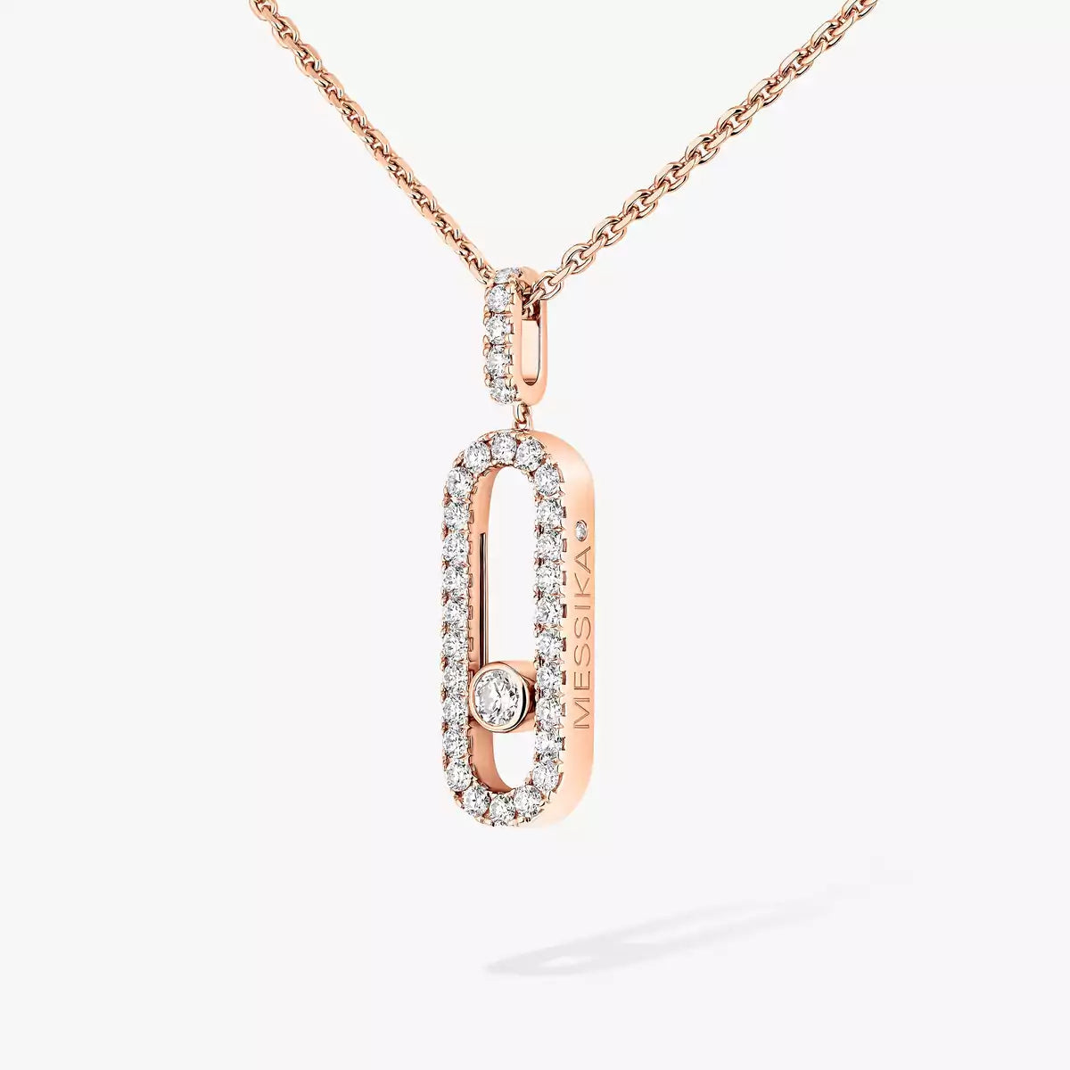 [Solara jewelry]Move Uno Diamond Necklace in Rose Gold