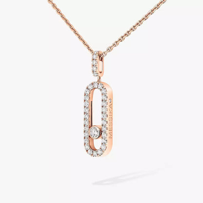 [Solara jewelry]Move Uno Diamond Necklace in Rose Gold