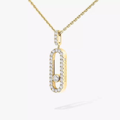 [Solara jewelry]Move Uno Diamond Necklace in Rose Gold