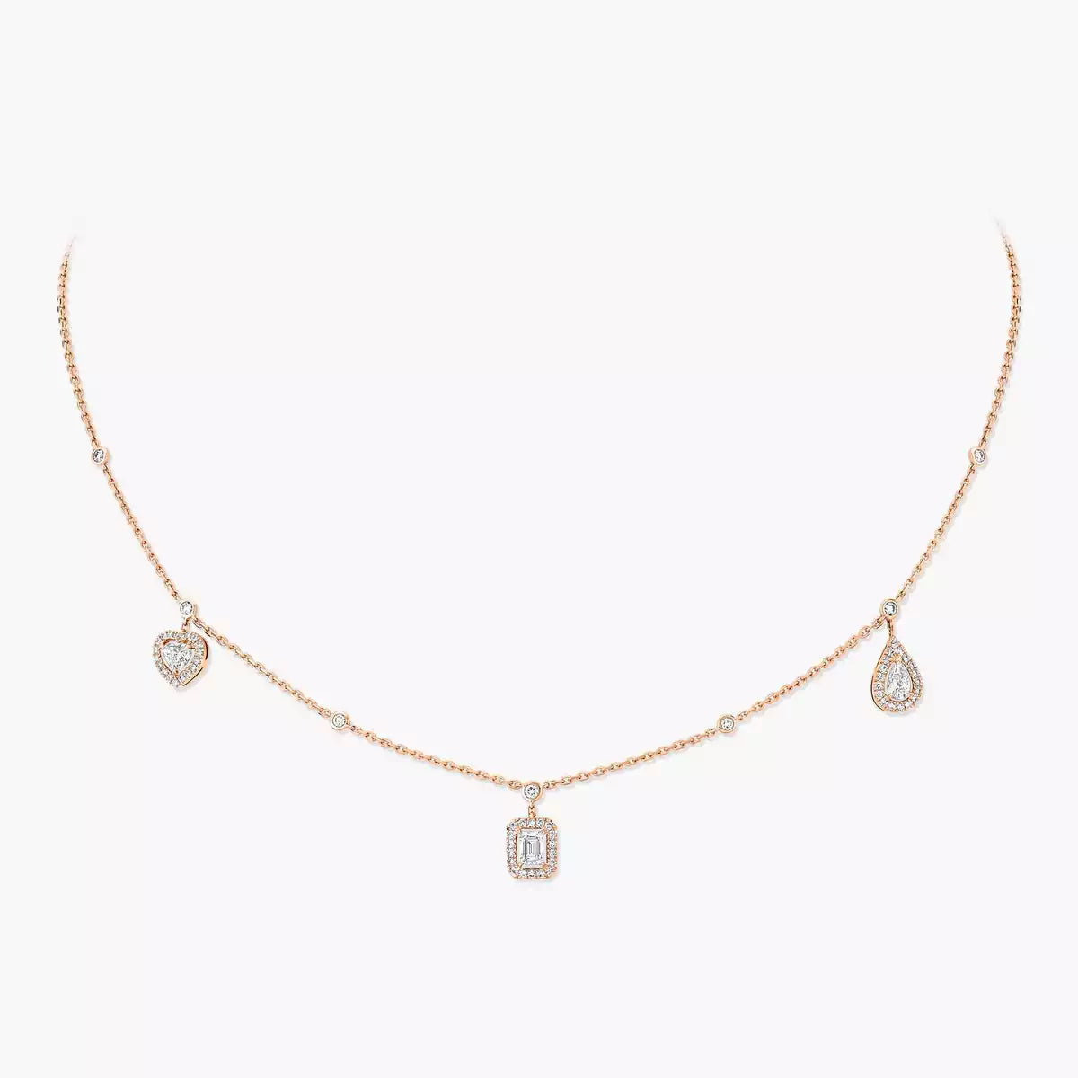 [Solara jewelry]My Twin Diamond Necklace in Silver