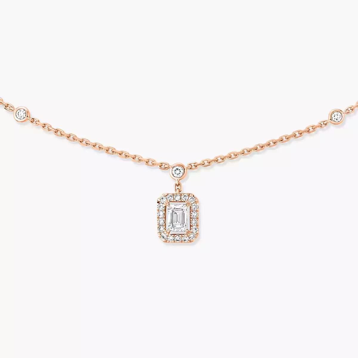 [Solara jewelry]My Twin Diamond Necklace in Silver