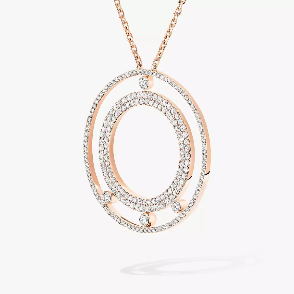 [Solara jewelry]Move Romane Long Pave_-Set Diamond Necklace