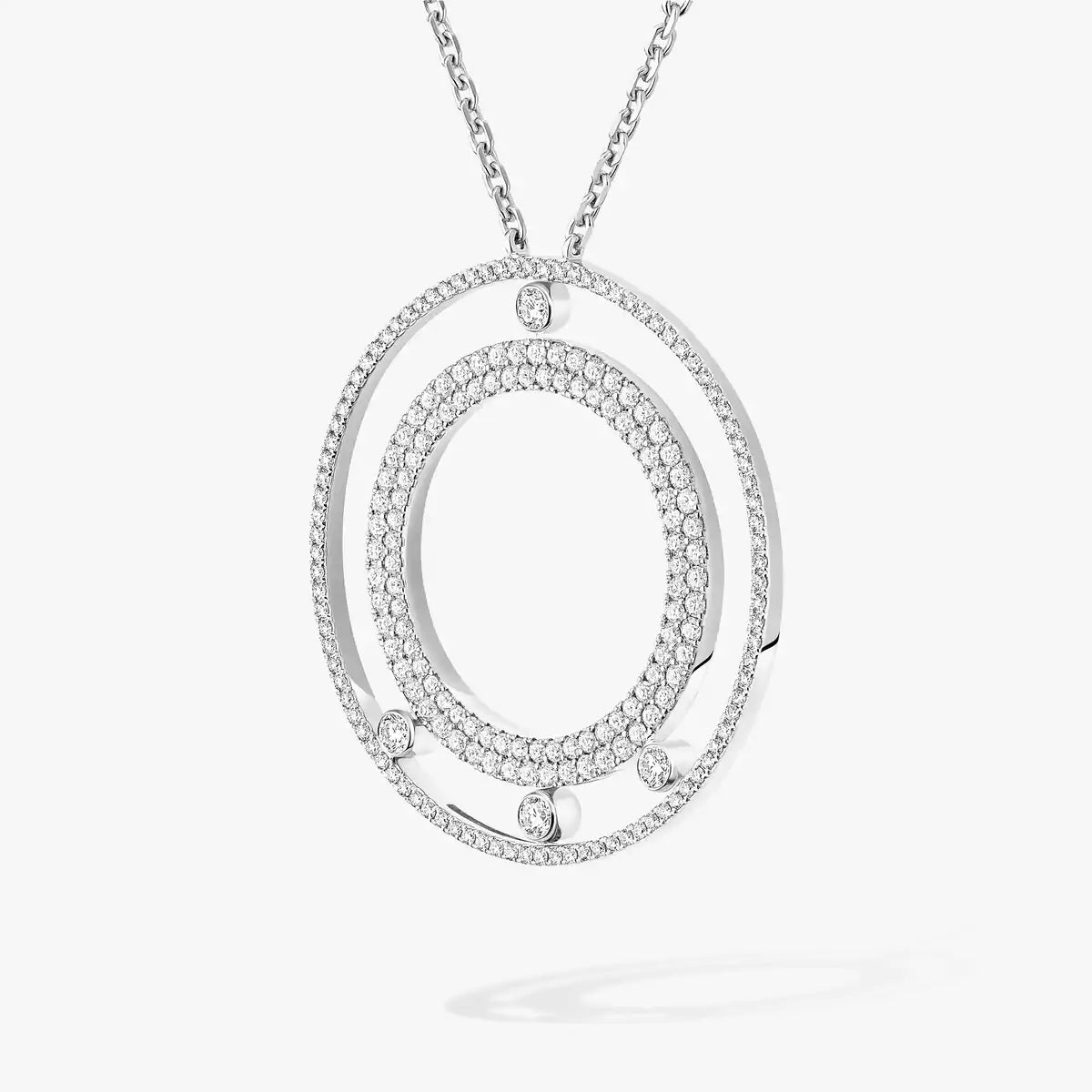 [Solara jewelry]Move Romane Long Pave_-Set Diamond Necklace