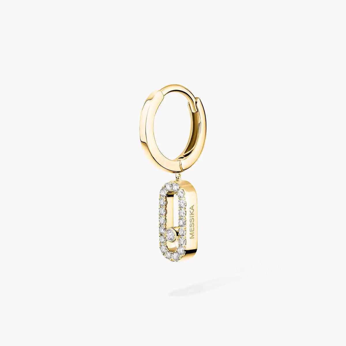 [Solara jewelry]Move Uno Single Diamond Hoop Earring