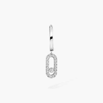 [Solara jewelry]Move Uno Single Diamond Hoop Earring