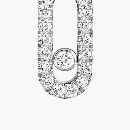 [Solara jewelry]Move Uno Single Diamond Hoop Earring