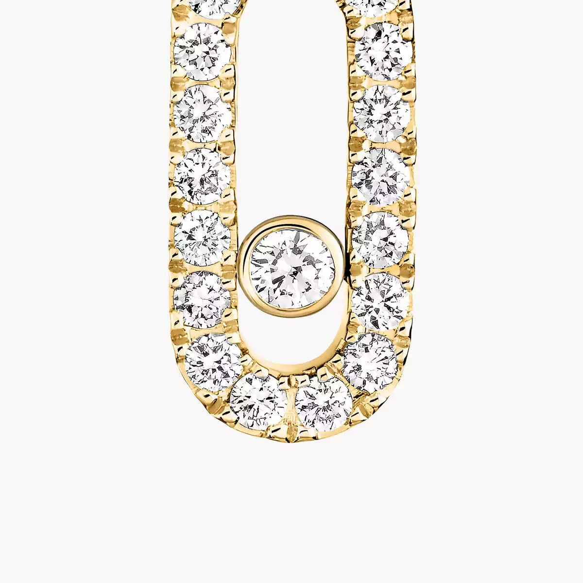 [Solara jewelry]Move Uno Single Diamond Hoop Earring