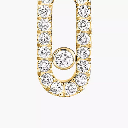 [Solara jewelry]Move Uno Single Diamond Hoop Earring