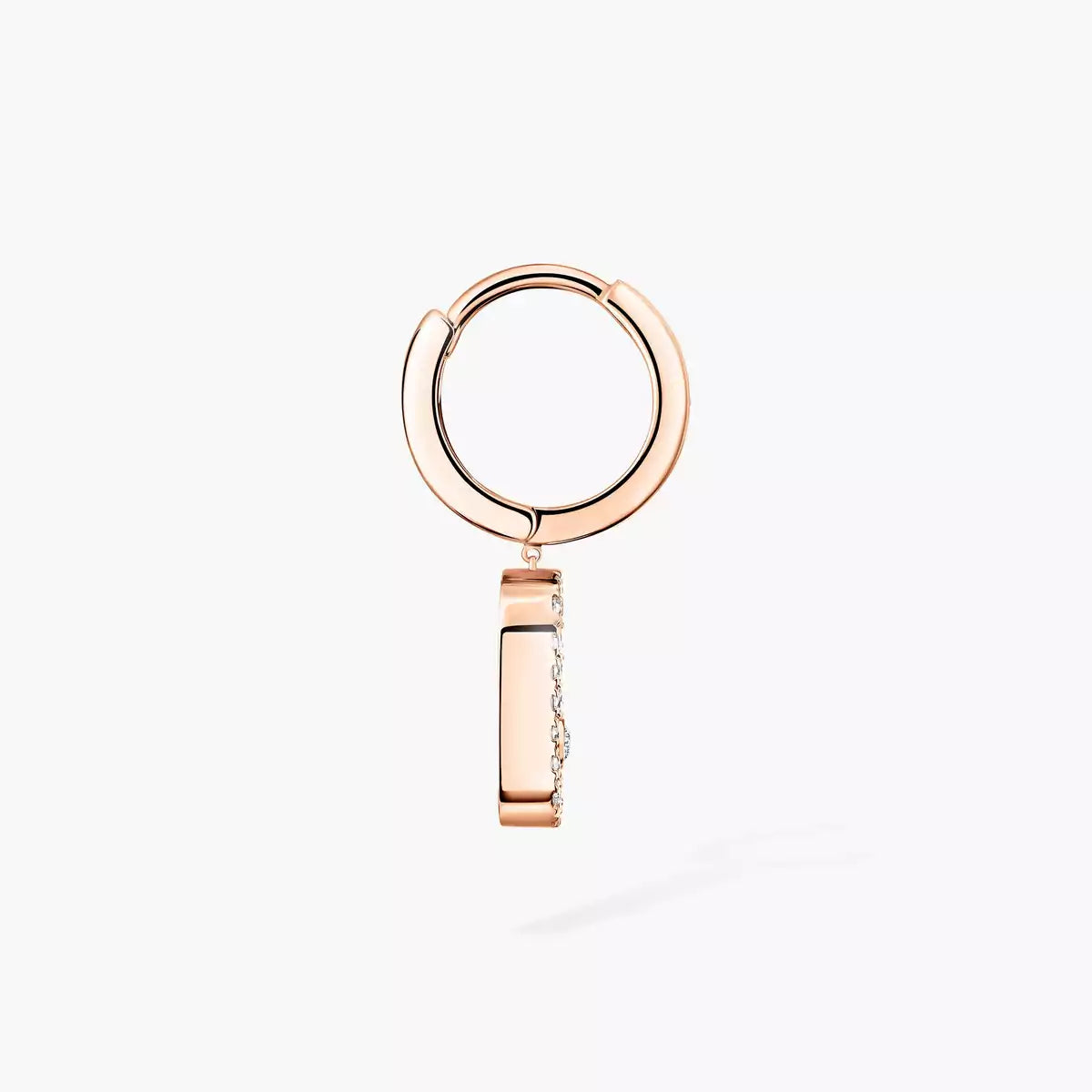 [Solara jewelry]Move Uno Single Diamond Hoop Earring