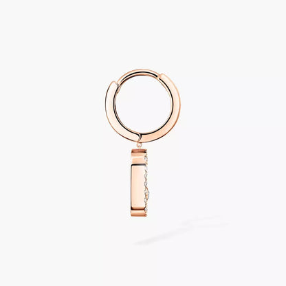 [Solara jewelry]Move Uno Single Diamond Hoop Earring