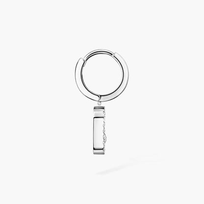 [Solara jewelry]Move Uno Single Diamond Hoop Earring