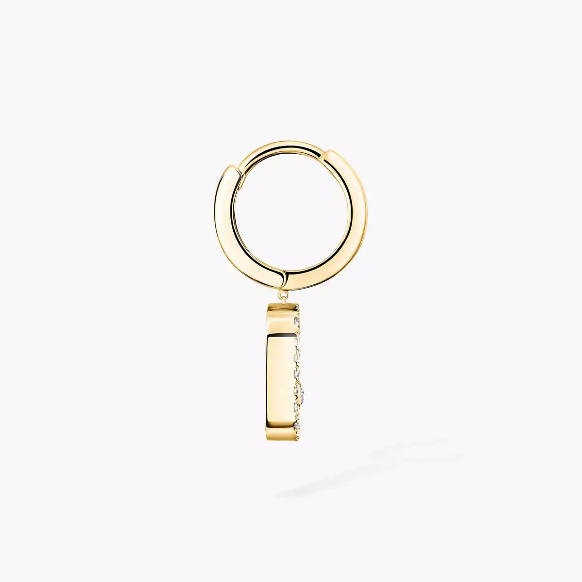 [Solara jewelry]Move Uno Single Diamond Hoop Earring