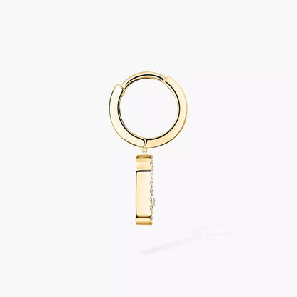 [Solara jewelry]Move Uno Single Diamond Hoop Earring