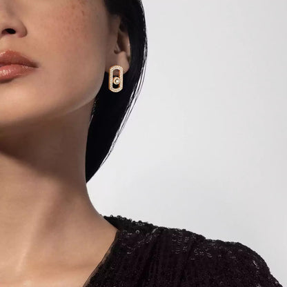 [Solara jewelry]So Move Pave_-Set Diamond Earrings in Silver