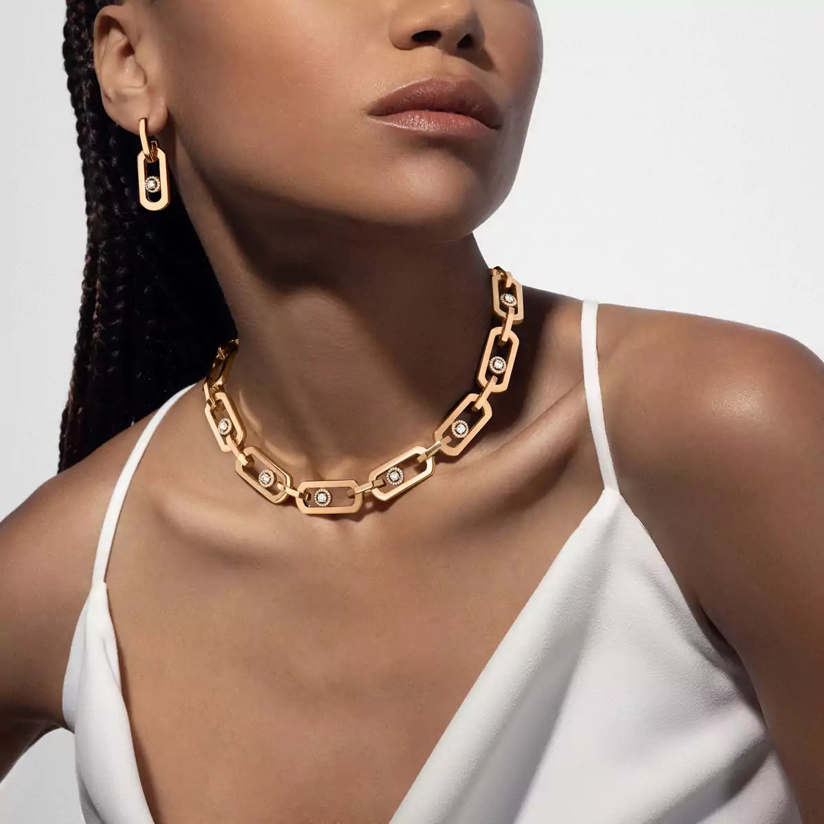 [Solara jewelry] So Move XL Diamond Hoop Earring