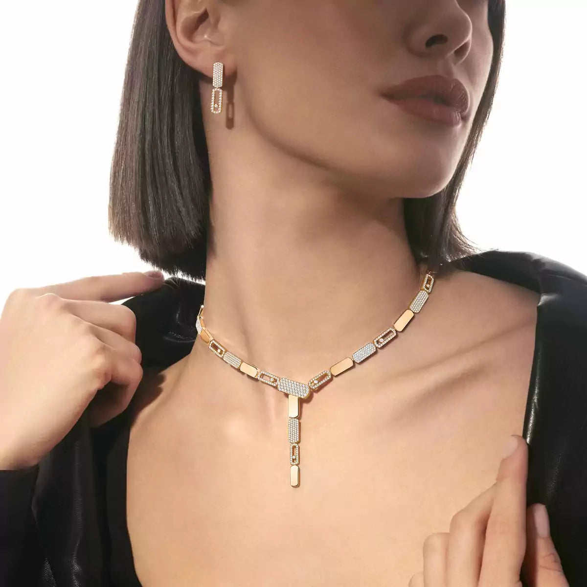 [Solara jewelry]Imperial Move SM Diamond Earrings