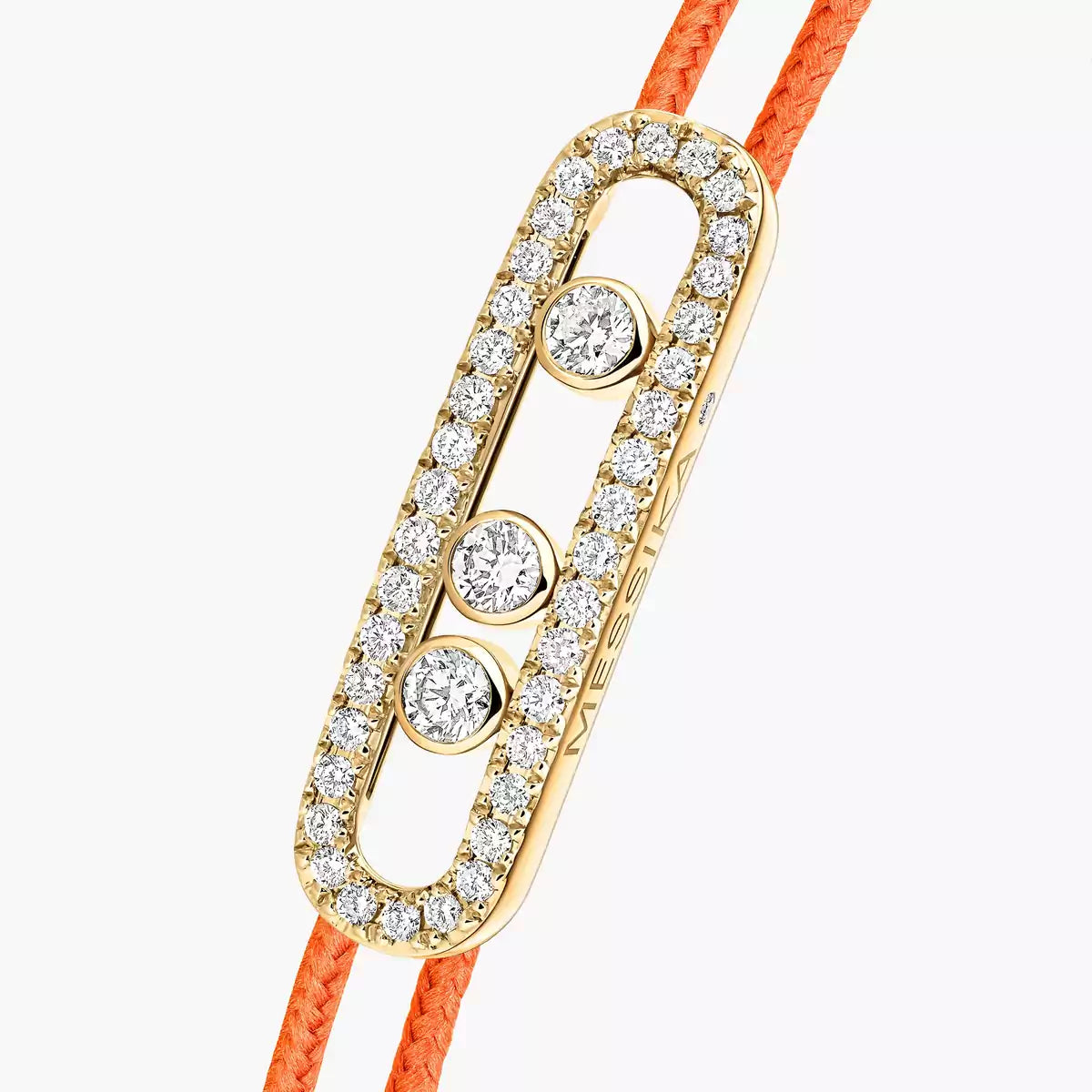 [Solara jewelry]Messika Care(s) pink cord pavé bracelet