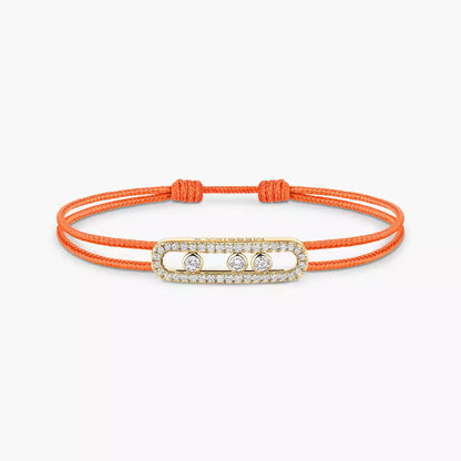[Solara jewelry]Messika Care(s) pink cord pavé bracelet