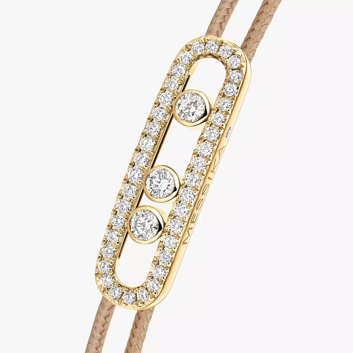 [Solara jewelry]Messika Care(s) pink cord pavé bracelet