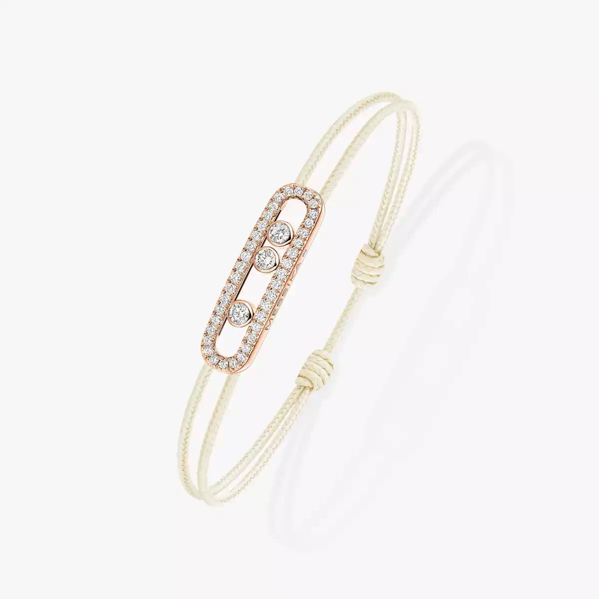 [Solara jewelry]Messika Care(s) pink cord pavé bracelet