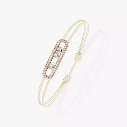 [Solara jewelry]Messika Care(s) pink cord pavé bracelet