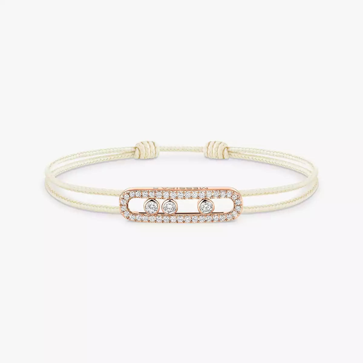 [Solara jewelry]Messika Care(s) pink cord pavé bracelet